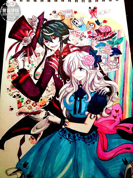 奥拉星手绘 夜兰&凯撒