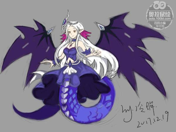 奥拉星板绘 暗翼女神_百田奥拉星官网