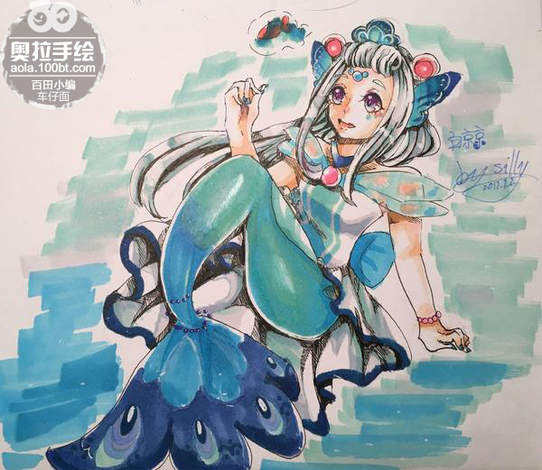 奥拉星手绘 白京京