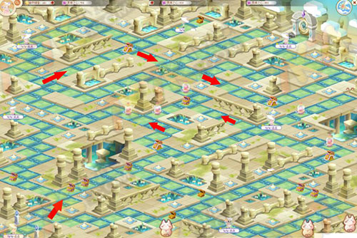 奥比岛美神迷宫神殿区域地图1-3关图片