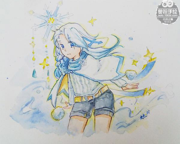 水彩寒灵