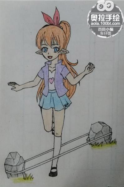 青春少女跳皮筋套装