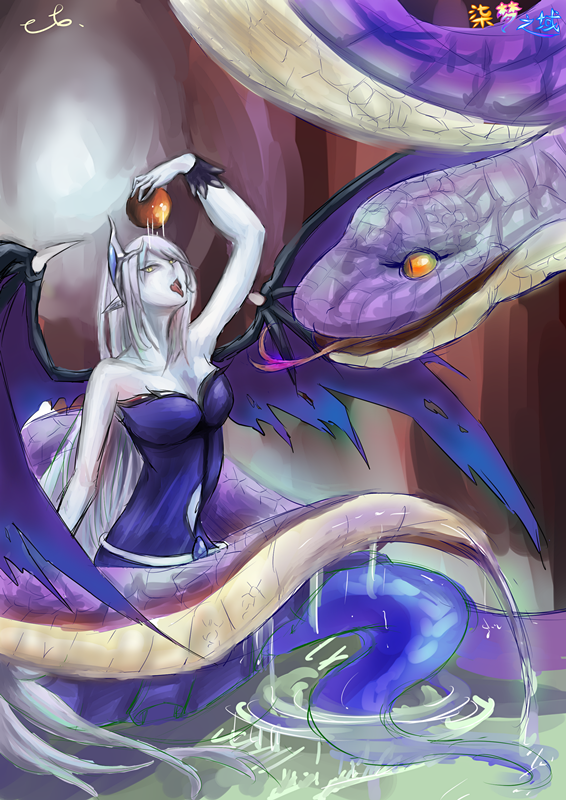 奥拉星鼠绘 蛇与欲望之暗翼女神