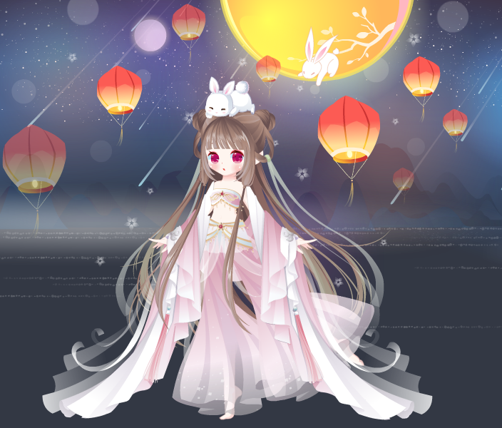 没有嫦娥,就来个霓裳吧