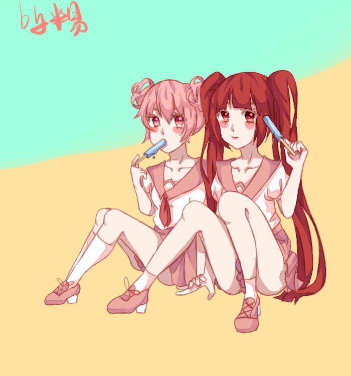 米易奥比岛板绘作品--王者/安琪拉小乔的日常